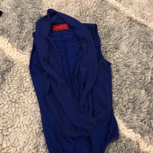 Akira lowcut bodysuit in royal blue